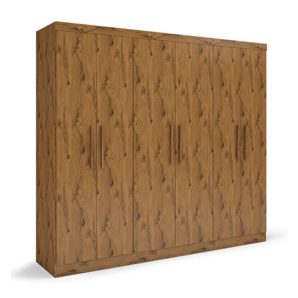 Guarda Roupa Batrol 1207 6 Portas 4 Gavetas Supreme IPE Nobre