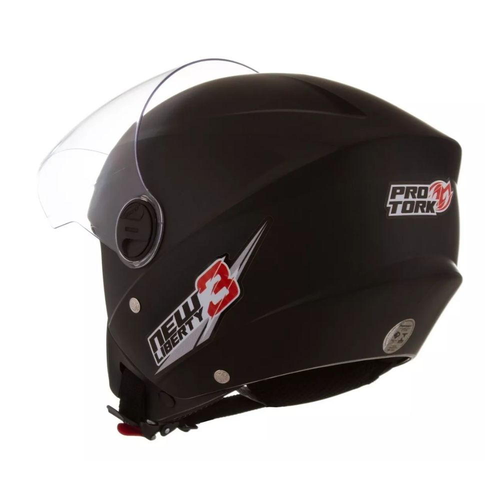 Capacete Protork Liberty 3 New Cap-489ptf Tam 58 Pto Fosco