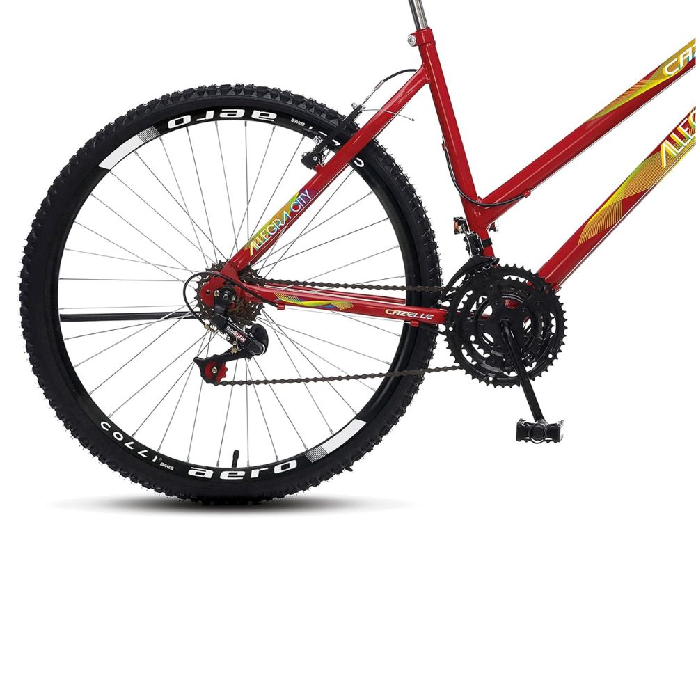 Bicicleta Colli Cazelle Allegra City 18 Marchas Aro 26 Vermelha