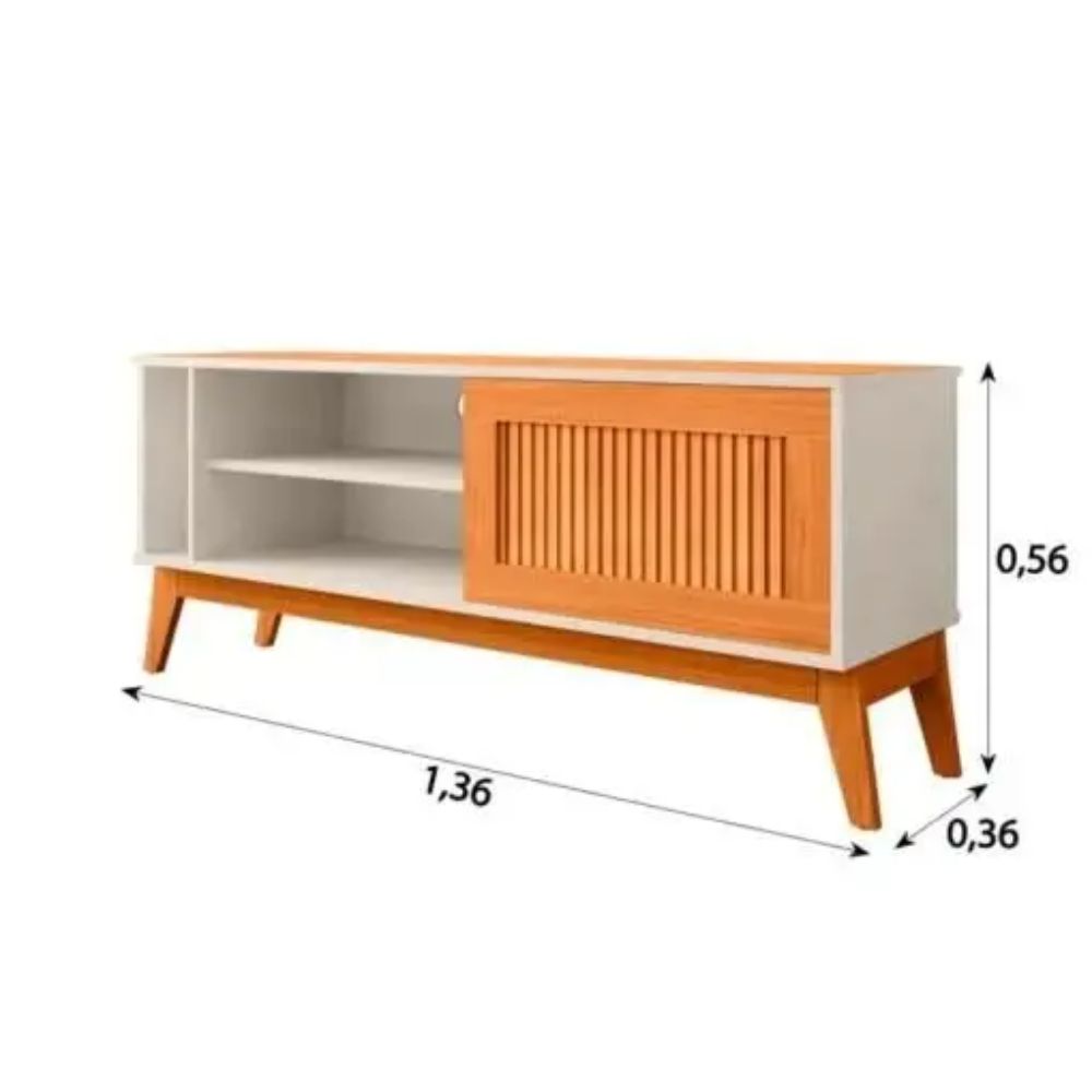 Rack EDN Aruba Off White/Cedro/Ripado 3D