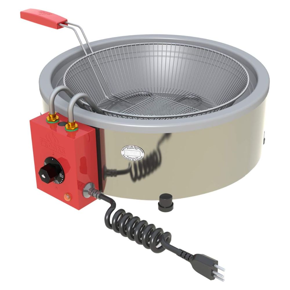 Tacho Fritadeira Elétrica Industrial Progas 7Litros 220V, Cor Inox, Aço