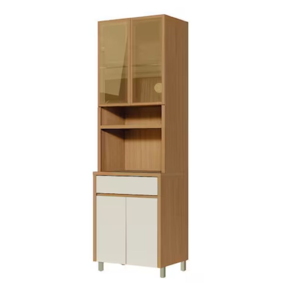 Paneleiro Nesher Condessa 4 Portas 1 Gaveta 70cm Carvalho/Greige