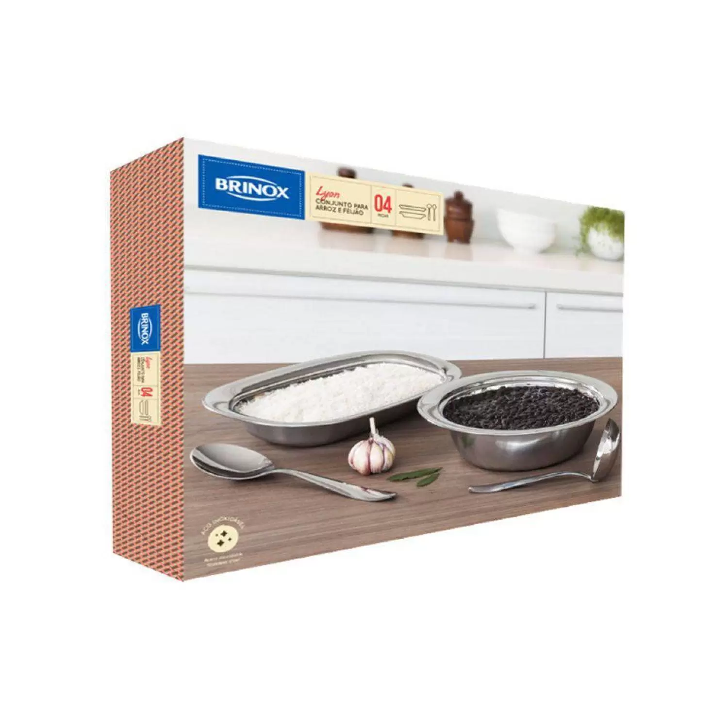 Conjunto Brinox P/ Arroz e Feijao Lyon 4pcs 2339/100