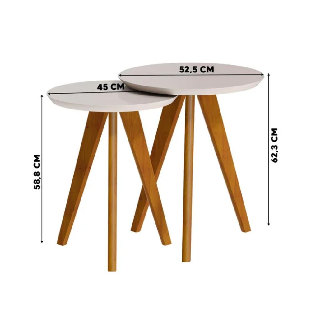 Mesa Imcal Classic Lateral Redonda 60411 Off White