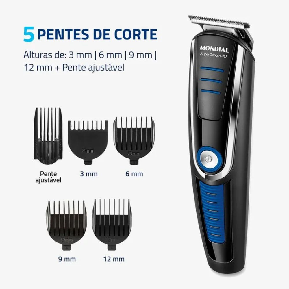 Aparador de Pelos Mondial SuperGroom BG-03 10 em 1
