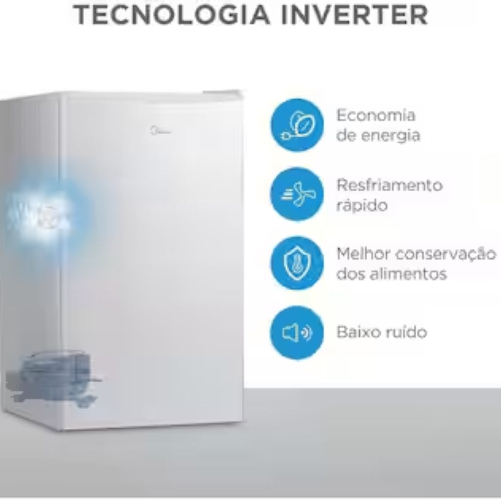 Frigobar Midea 93L Branco Inverter MDRD142FGD013