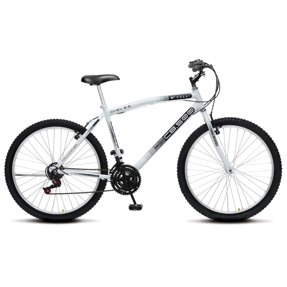 Bicicleta Colli CB500 Cazelle 18 Marchas Aro 26 Branco