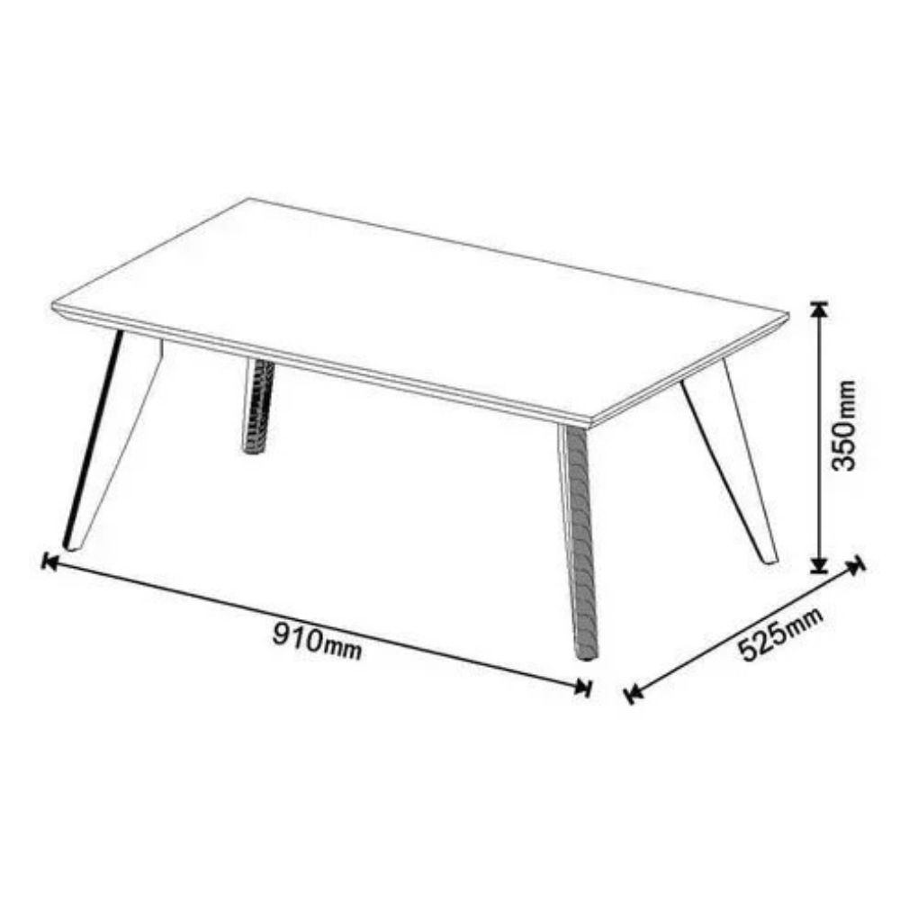 Mesa de Centro Classic Off White, Imcal Móveis