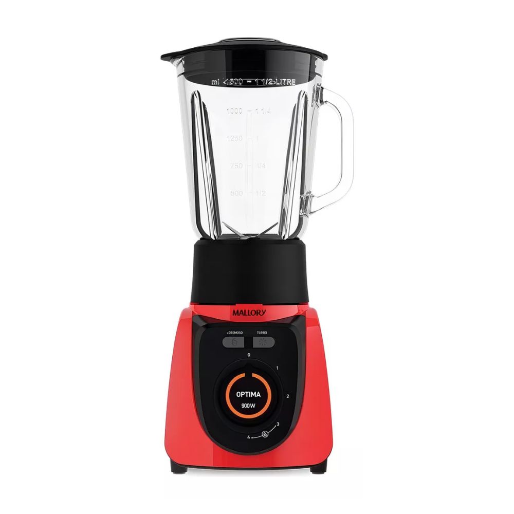 Liquidificador Mallory Optma Glass 820W Vermelho