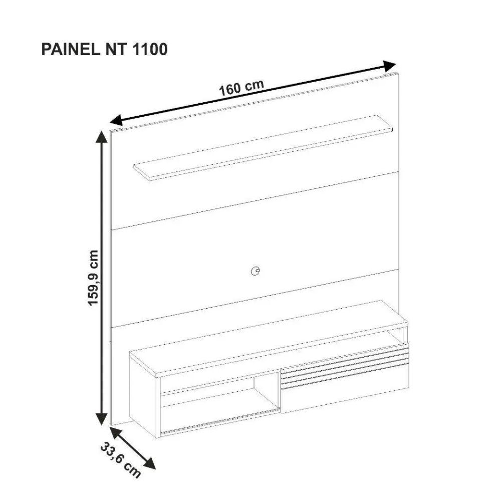Painel Notável NT 1100 Ref 250 Off White/Freijo Trend