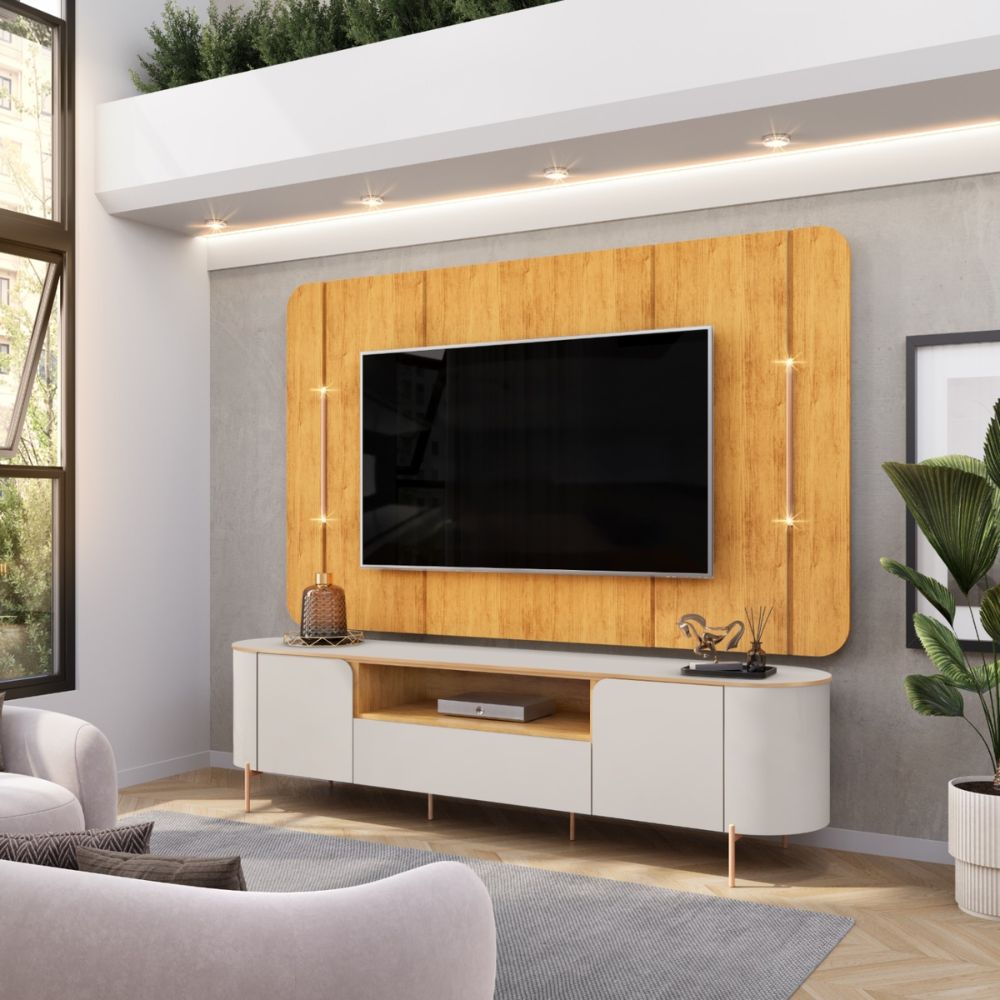Bancada e Painel Areta cedro/bali 2180 mm