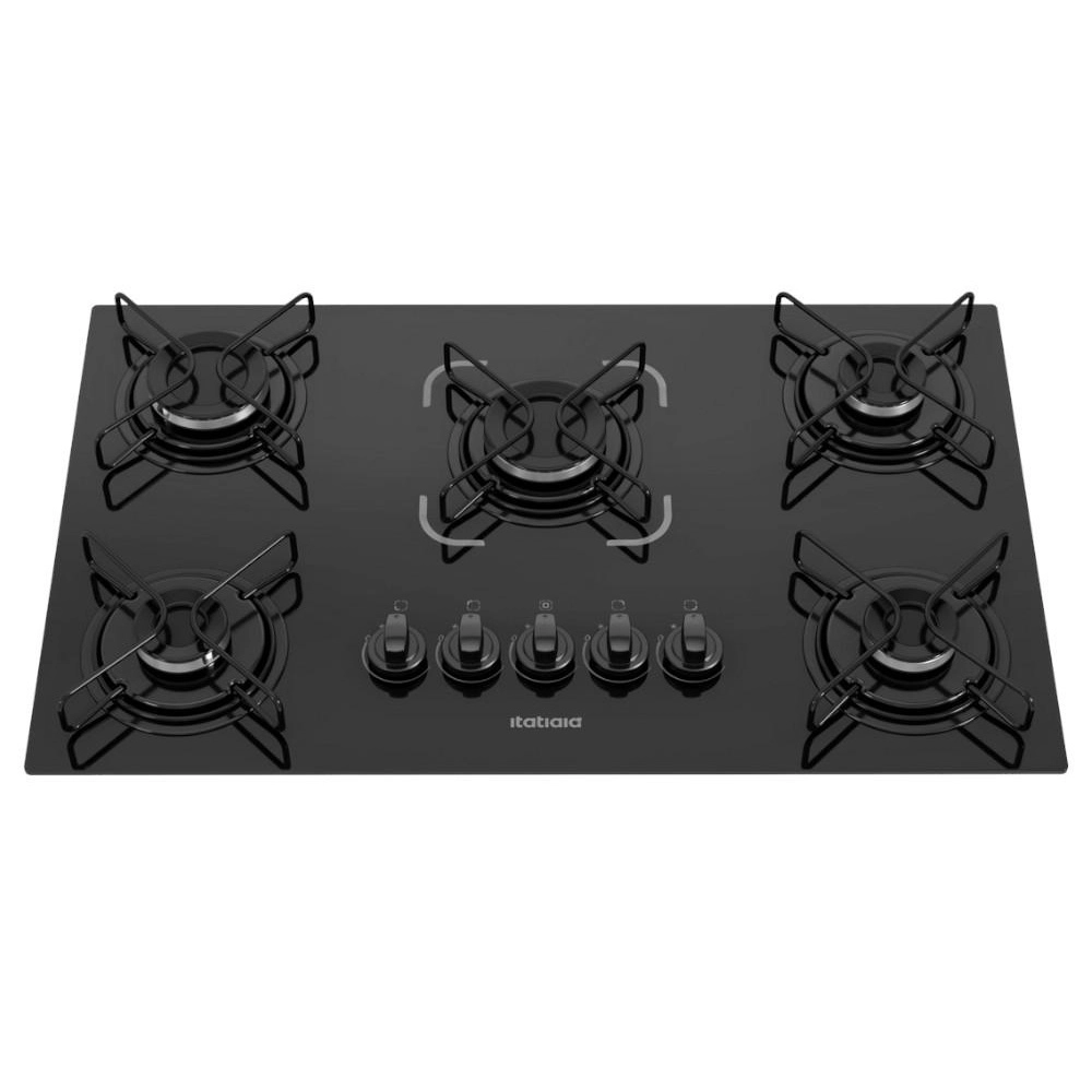 Cooktop Itatiaia Essencial 5 Bocas Preto Bivolt
