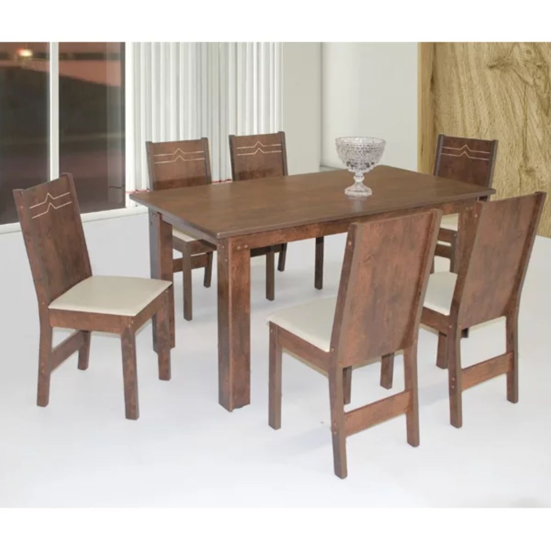Mesa São Carlos Mariah Com 6 Caderas Elane Cafe Demolicao Tec 16