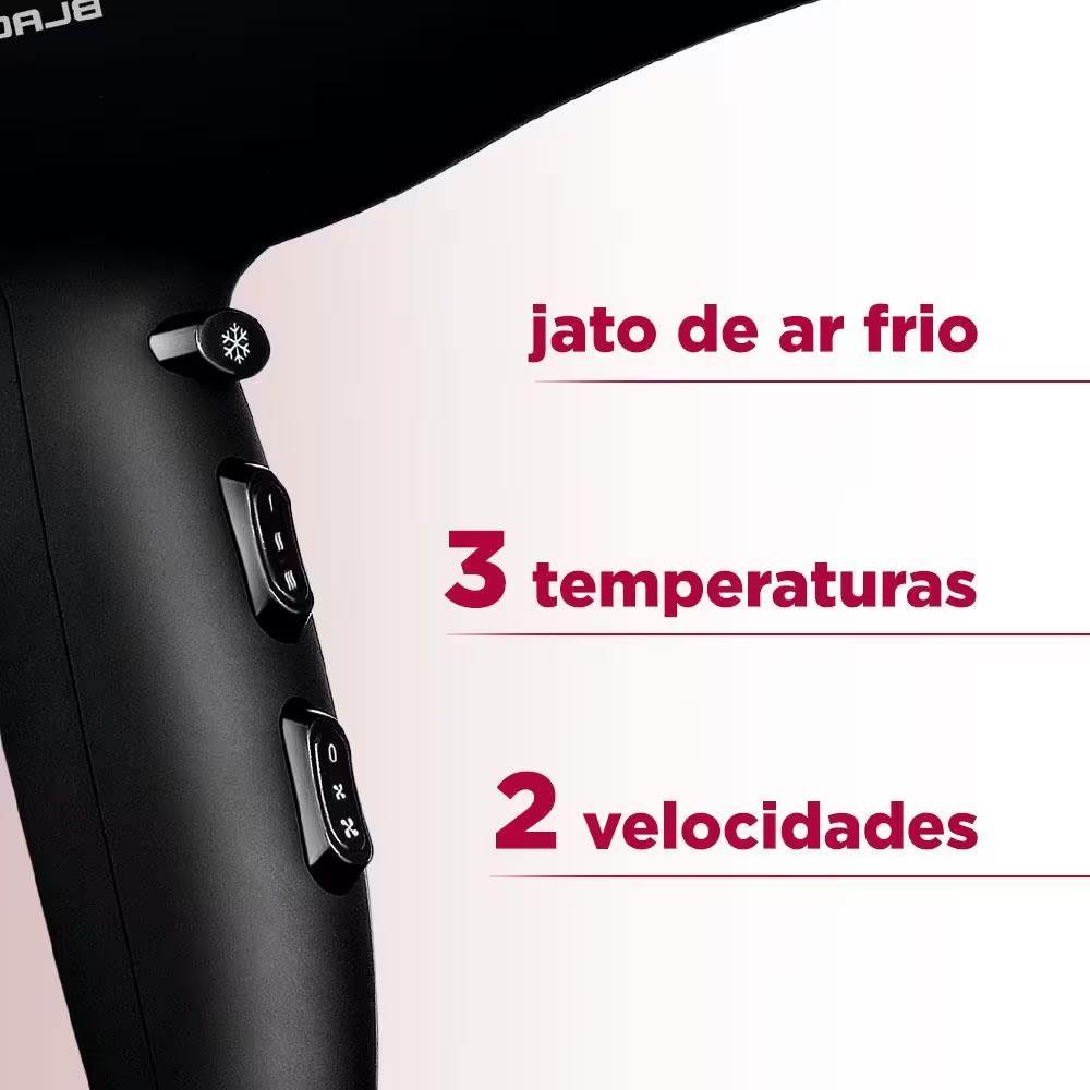Secador de Cabelo Mondial Shine Black 2000W SC-13