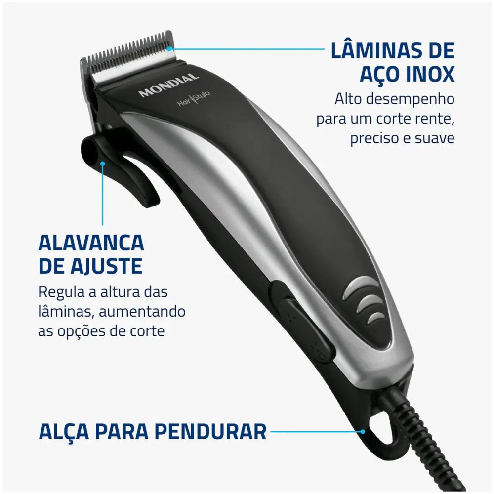 Máquina de Cortar Cabelo Mondial Hair Stylo CR-02