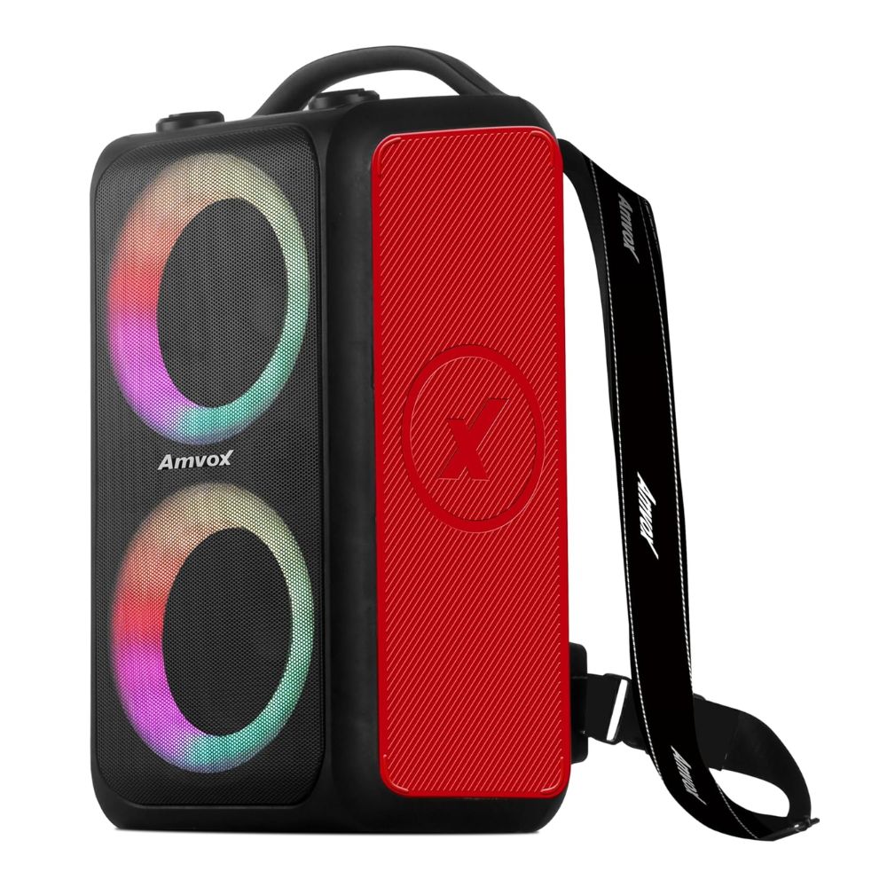 Amvox Caixa de Som Amplificada ACA 600 Bagvox Red