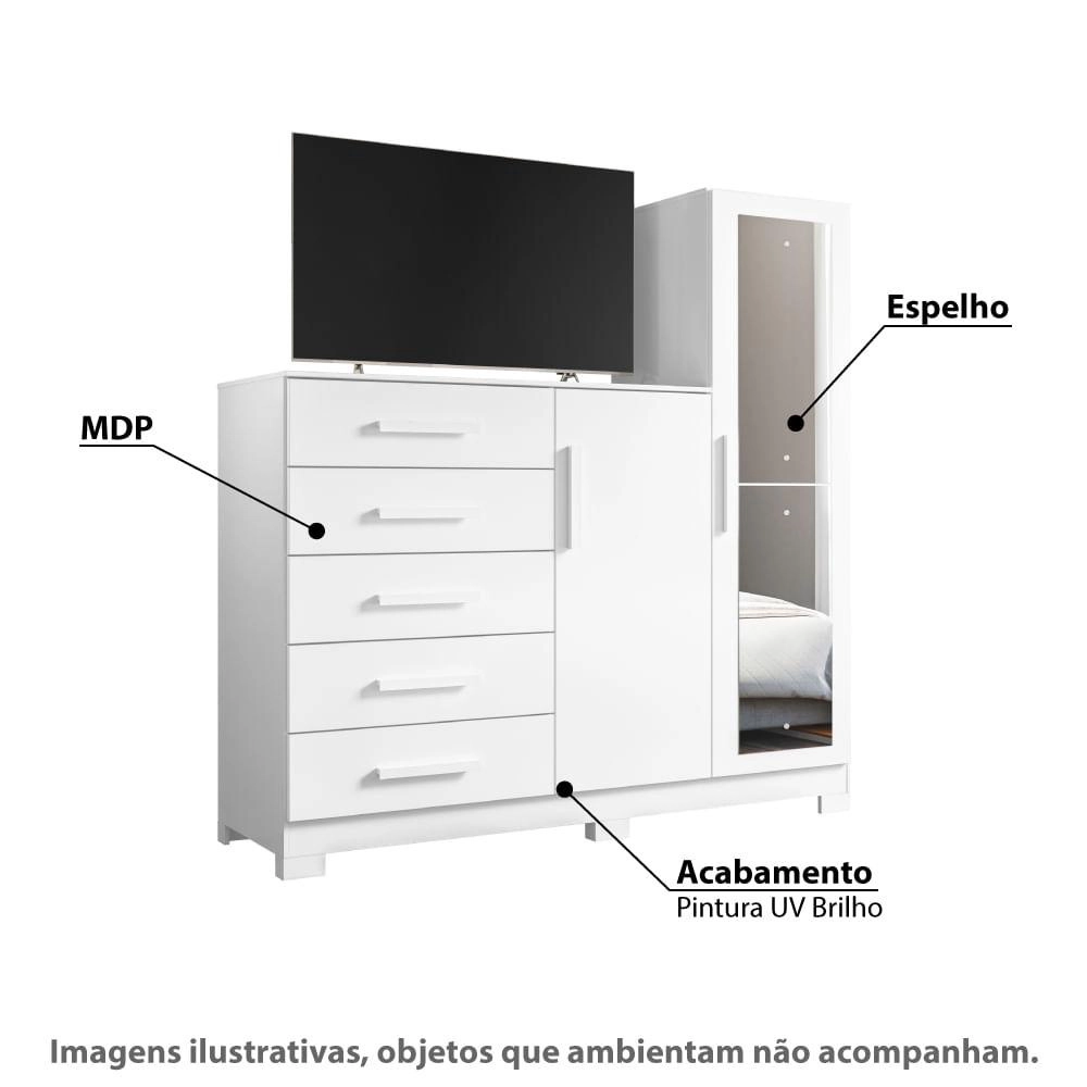 Cômoda Albatroz New Master Branco