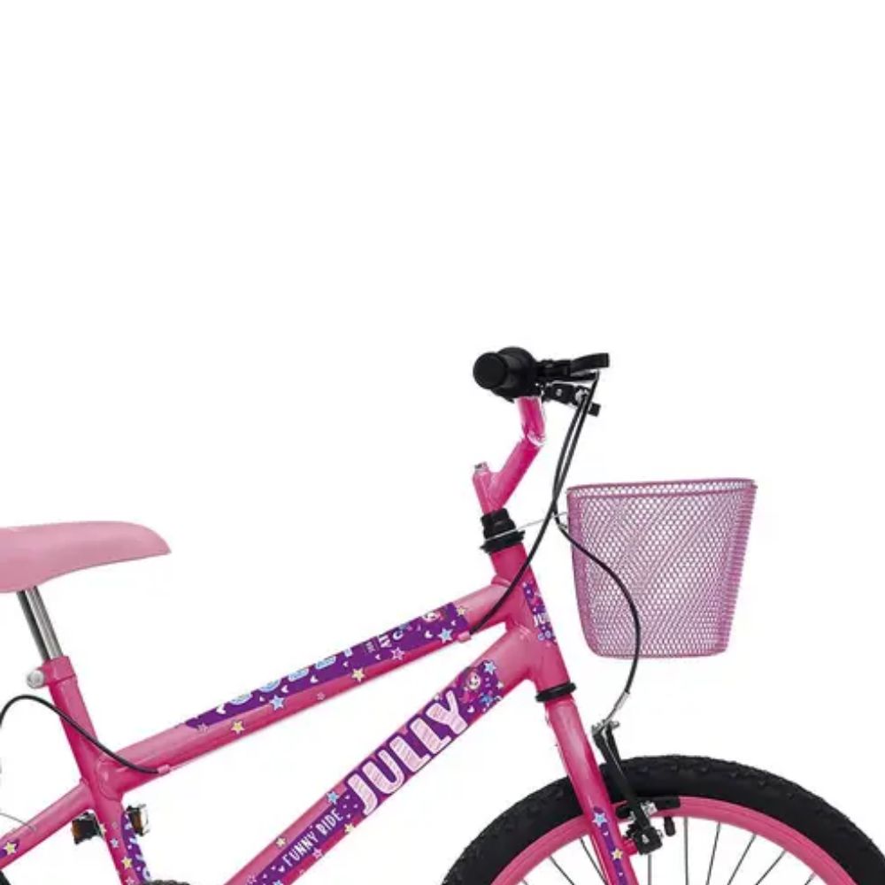 Bicicleta Colli Jully Aro 20 Sem Marcha Feminina Rosa Neon