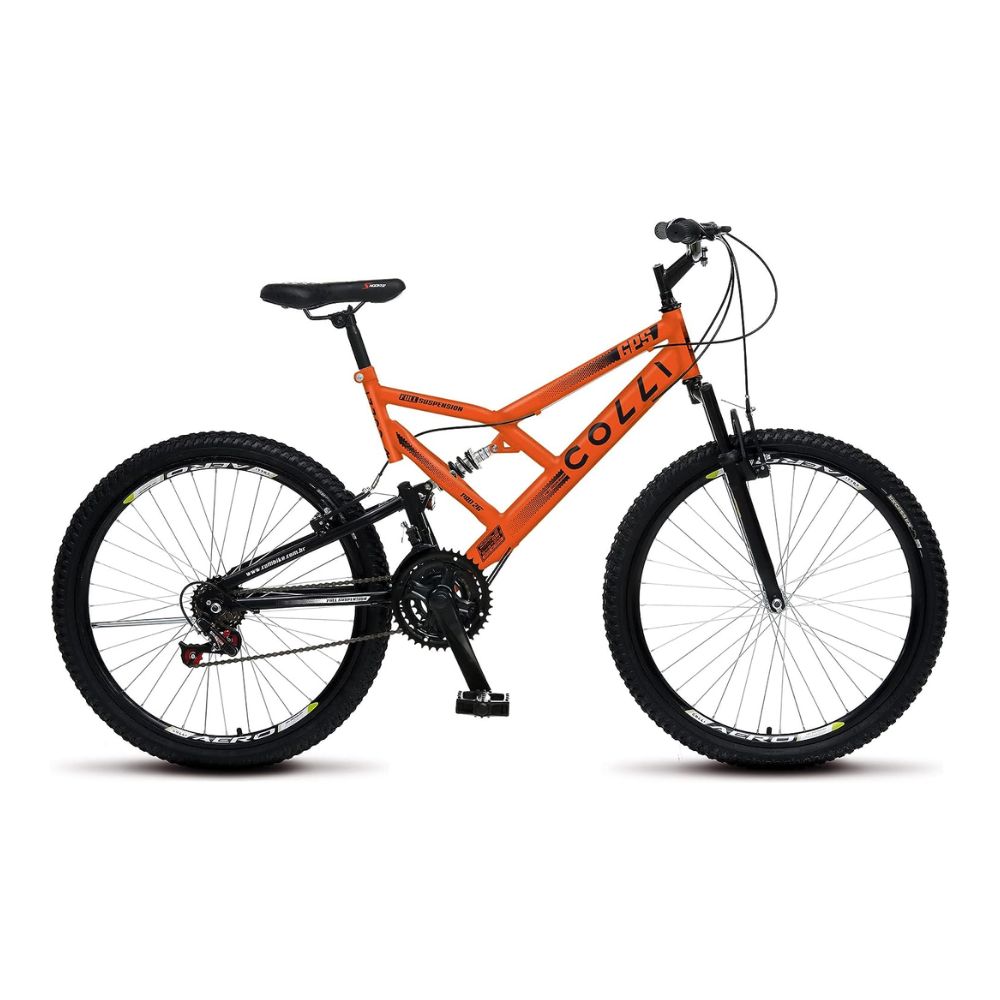Bicicleta Colli GPS DP Aro 26 21M Laranja Neon