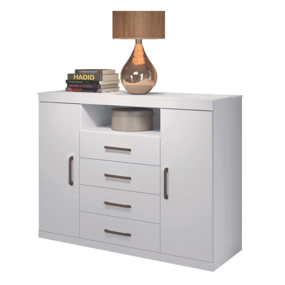 Comoda Santos Andira Havana Master C/rodizio Branco