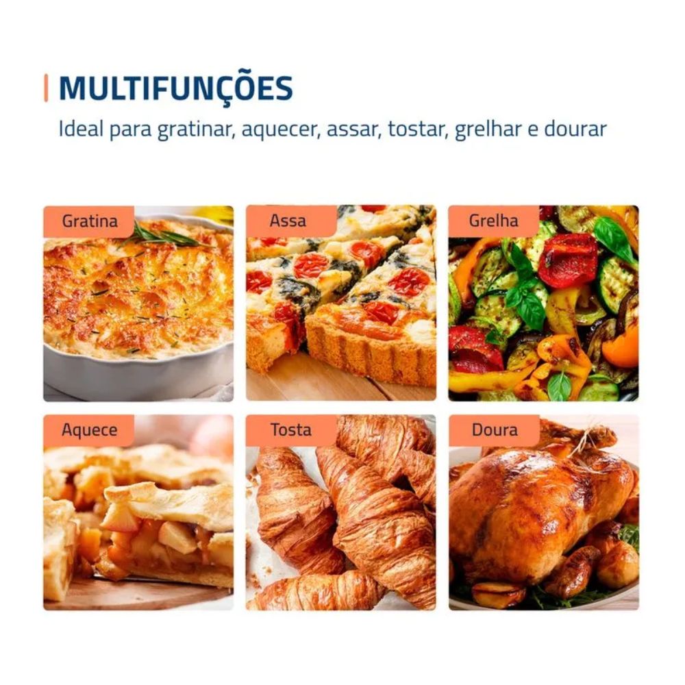  Forno Elétrico Mondial Grand Family II FR-52 52L
