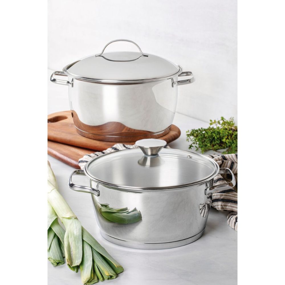 Caçarola Funda Tramontina Allegra em Aço Inox com Fundo Triplo