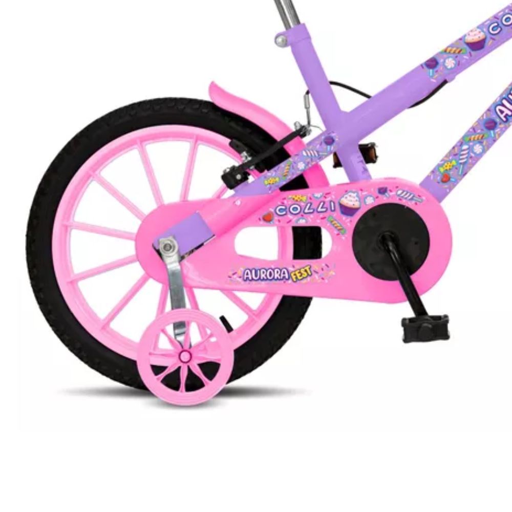 Bicicleta Infantil Aro 16 Colli Aurora Fest Lilás