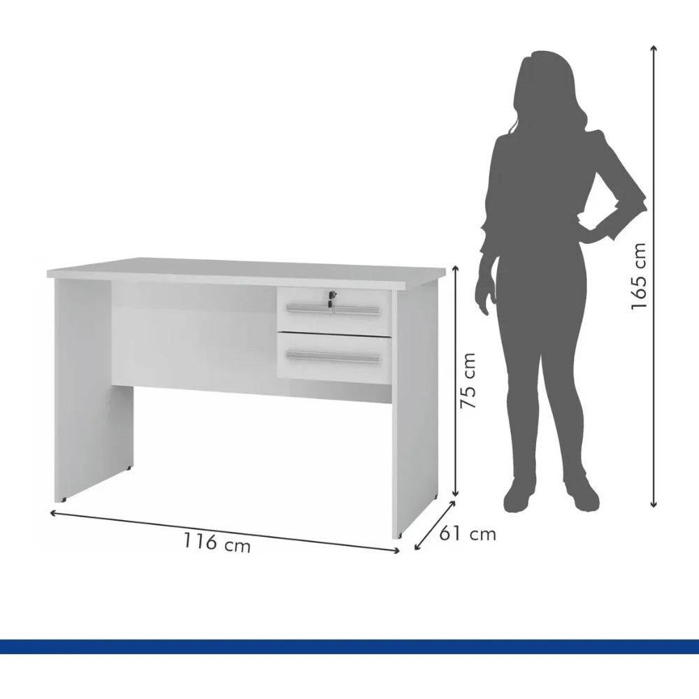 Mesa para Computador Valdemóveis Byte Branca