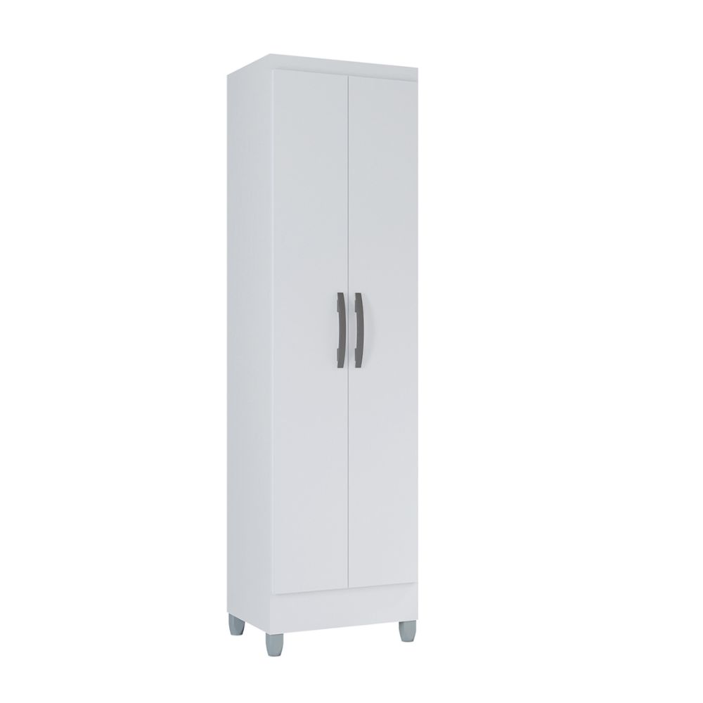 Armário Multiuso Poquema Slim 2 Portas Branco