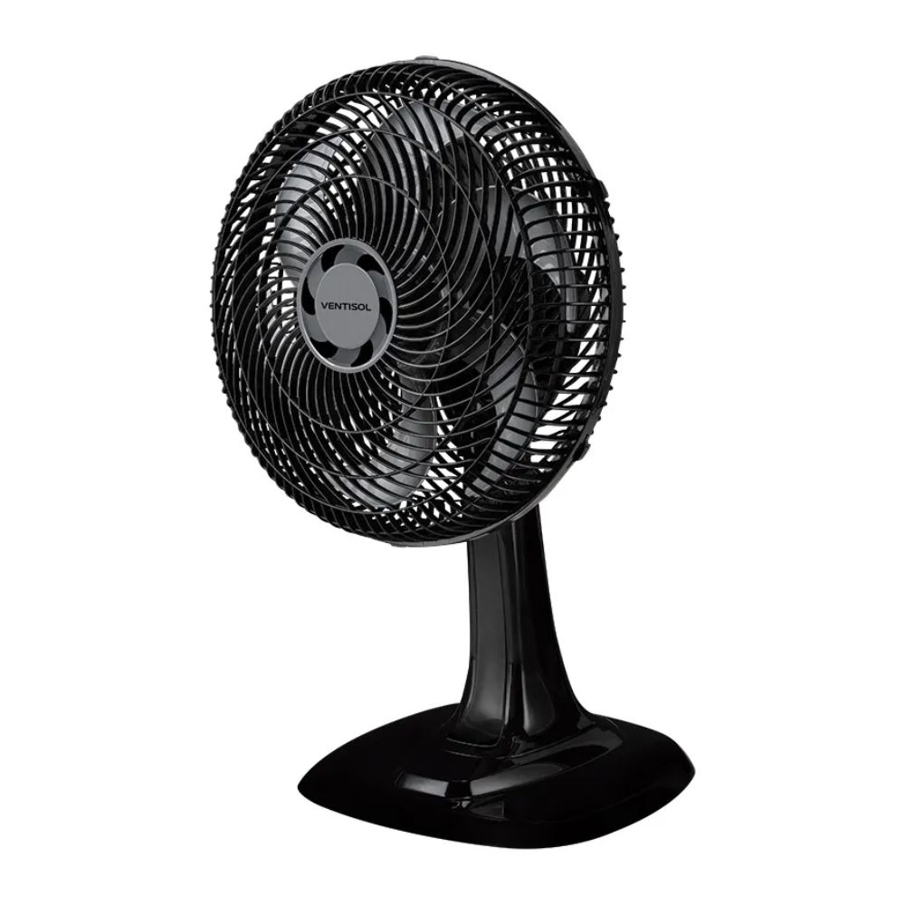 Ventilador Ventisol Premium Mesa Turbo 6 Pás 30 Cm Preto