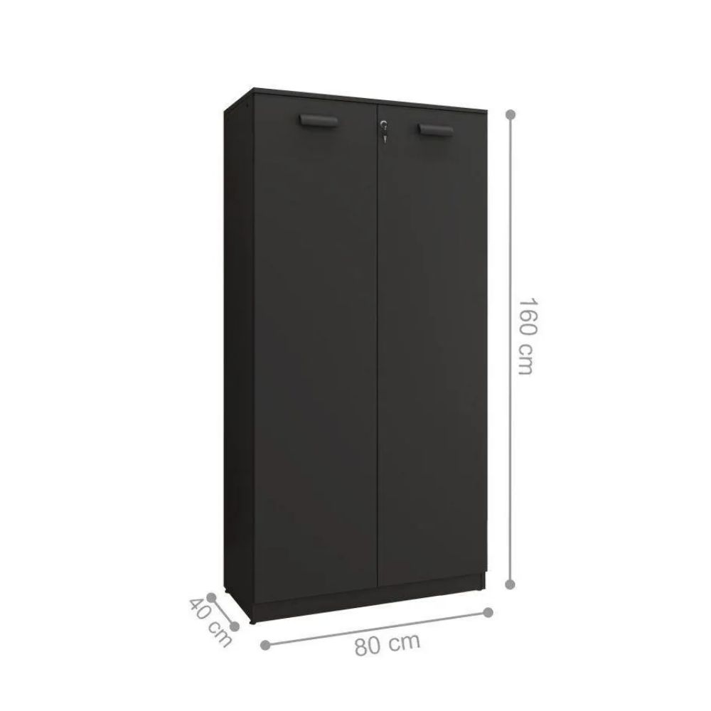 Armário Belo Work Fechado WK-14 80x40x160 Preto