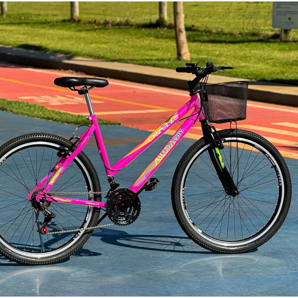 Bicicleta Colli Cazelle Allegra City 18 Marchas Aro 26 Rosa Neon