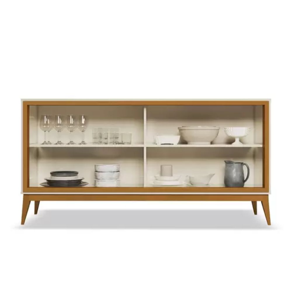 Buffet 4 Portas Union Edn Móveis Cedro com Off White