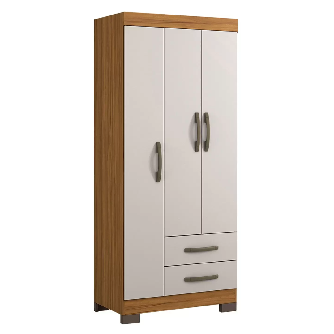 Guarda Roupa Notavel Nt 5000 Ref 241 3 Portas Freijo Trend/Off White