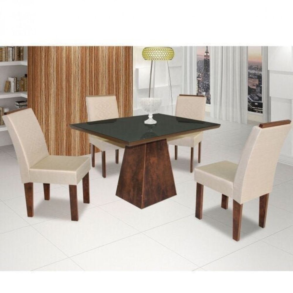 Mesa de Jantar São Carlos Recife com 4 Cadeiras Móveis Café Demolição