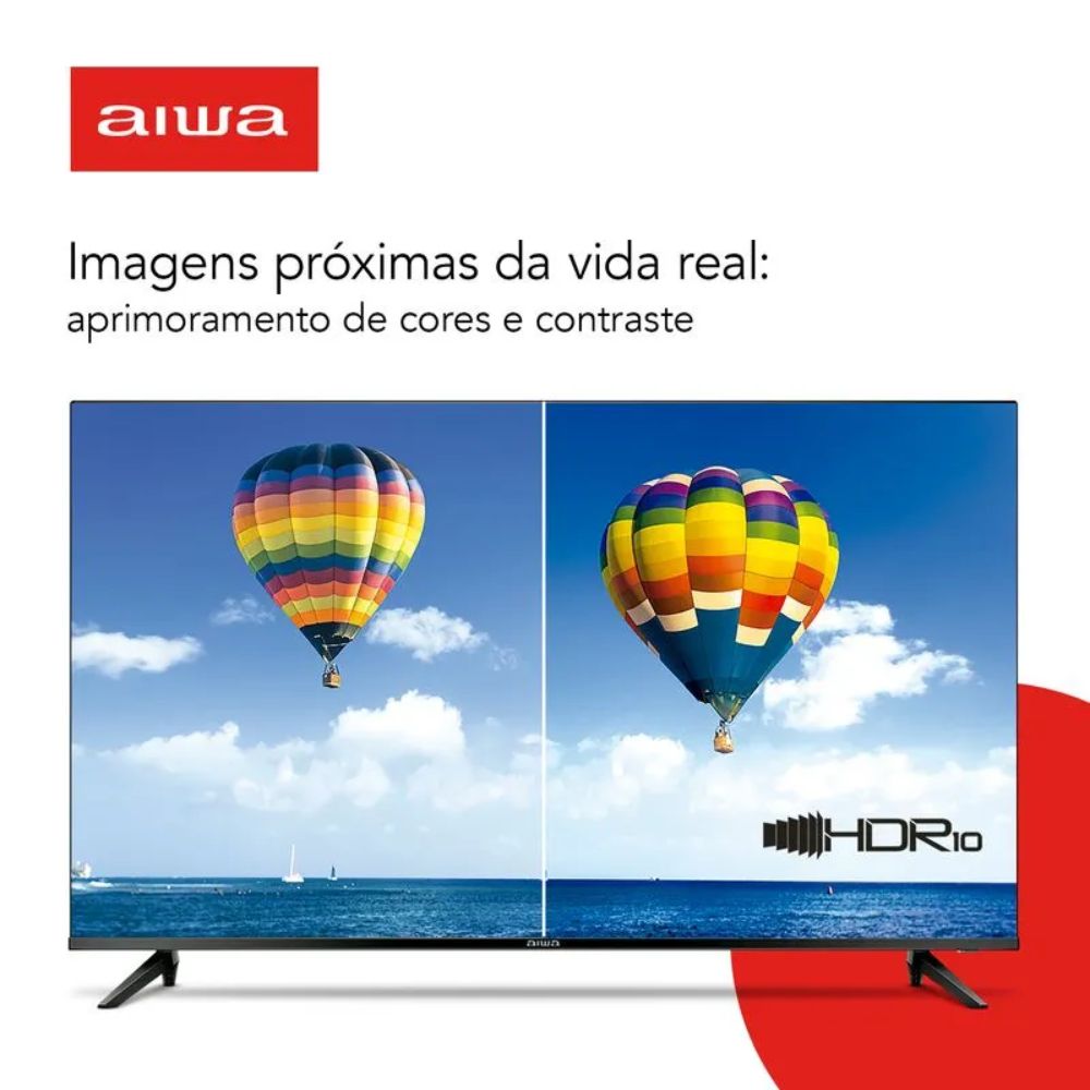 Smart TV AIWA 43” Android Full HD Borda Ultrafina AWS-TV-43-BL-02