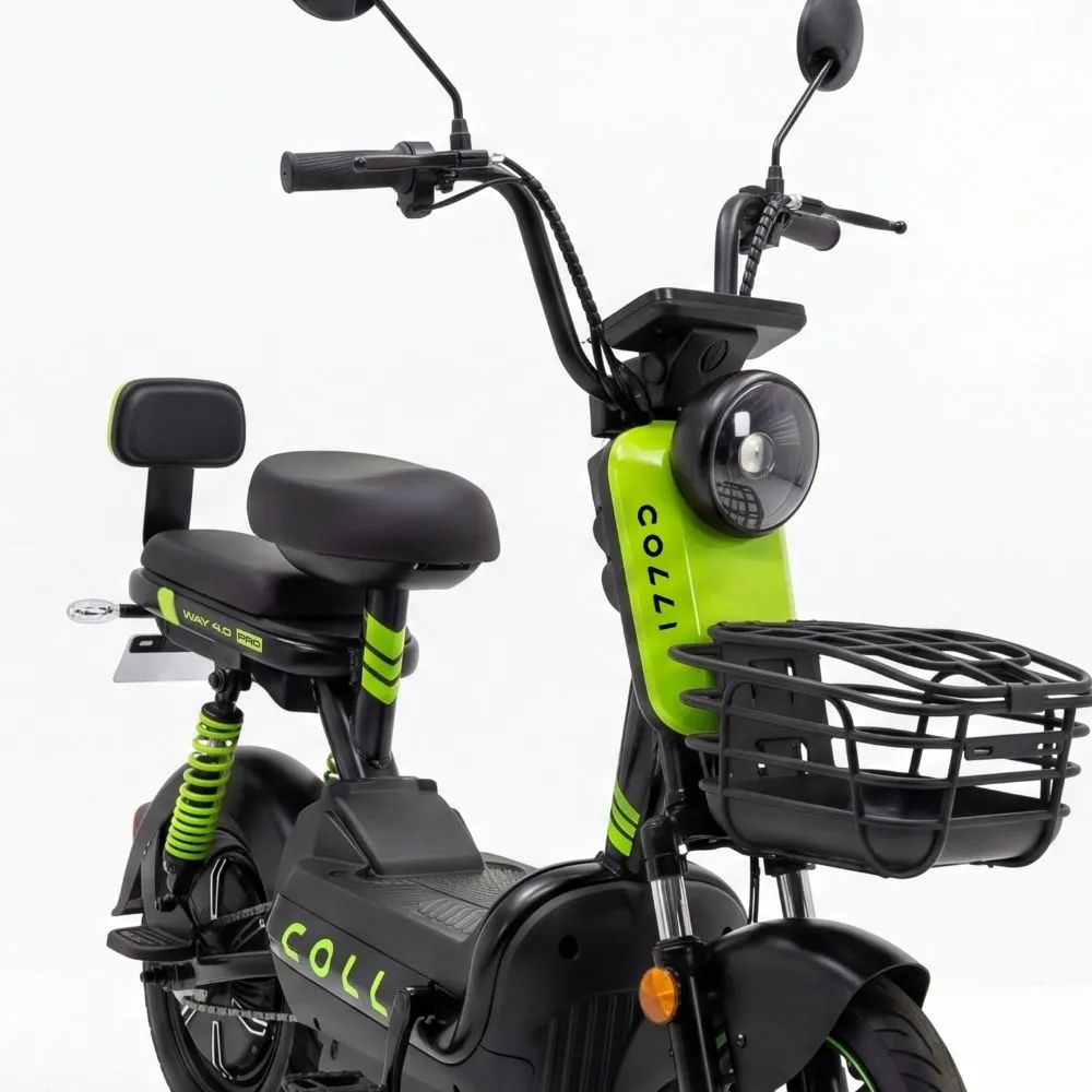 Bicicleta Elétrica Colli Way 4.0 Pro 1000W Aro 14 Verde Neon