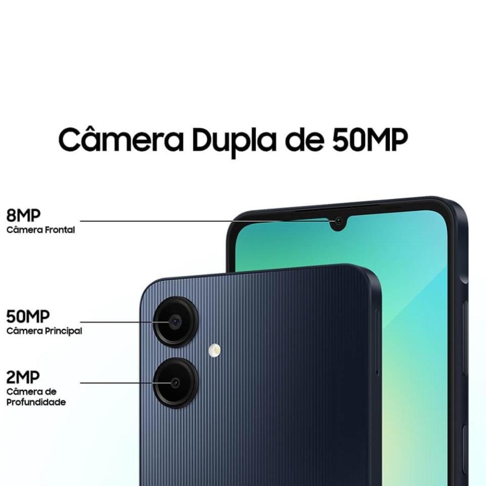 Smartphone Samsung Galaxy A06 128GB Branco 4G