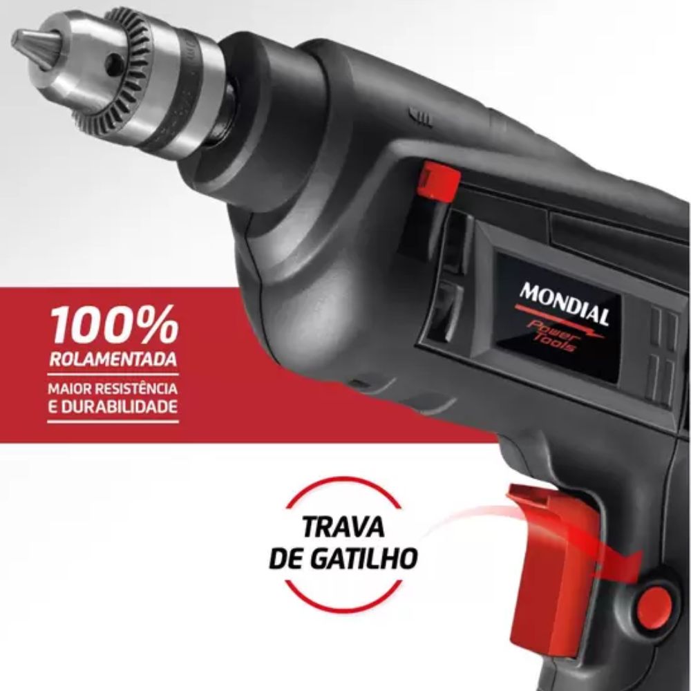Furadeira Mondial de Impacto 550W 1 Velocidade - 3/8” FI-09