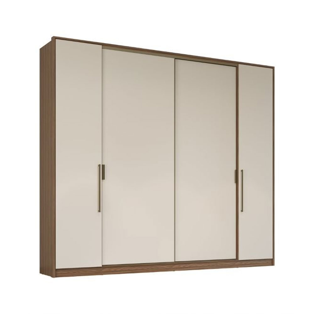 Guarda-Roupa Herval PH17191 Nogueira/Off White com 4 Portas