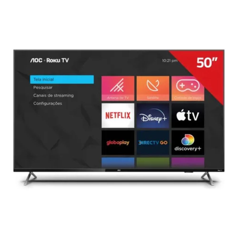 Smart TV AOC LED 50” 4K Roku 50U7045/78G