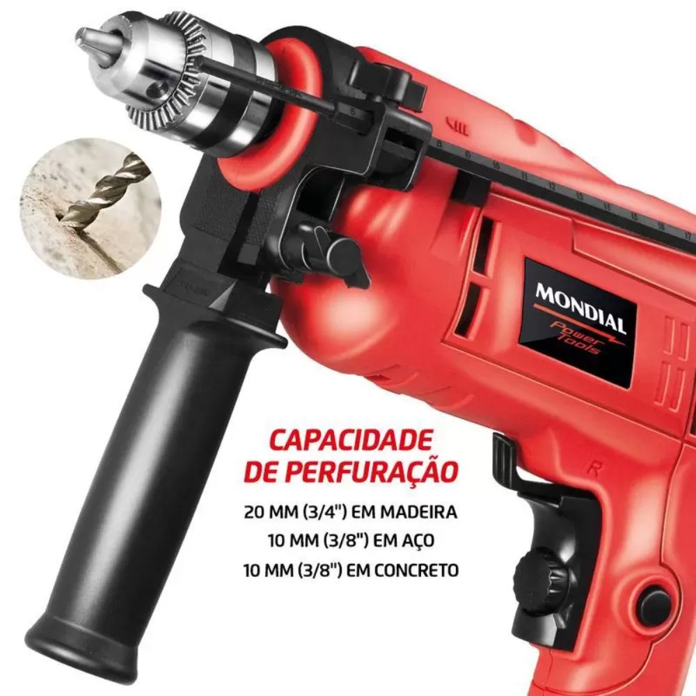 Furadeira de Impacto 220V 3/8 Mondial 650W NFFI 07