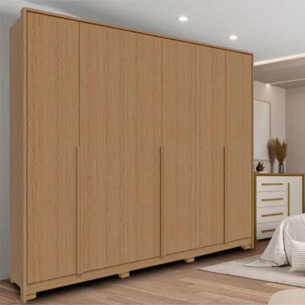 Guarda Roupa Rimo New Guarapari 6 Portas Carvalho
