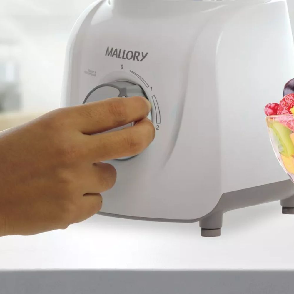 Liquidificador Mallory Flash Mix Branco/Cinza 2,1 Litros