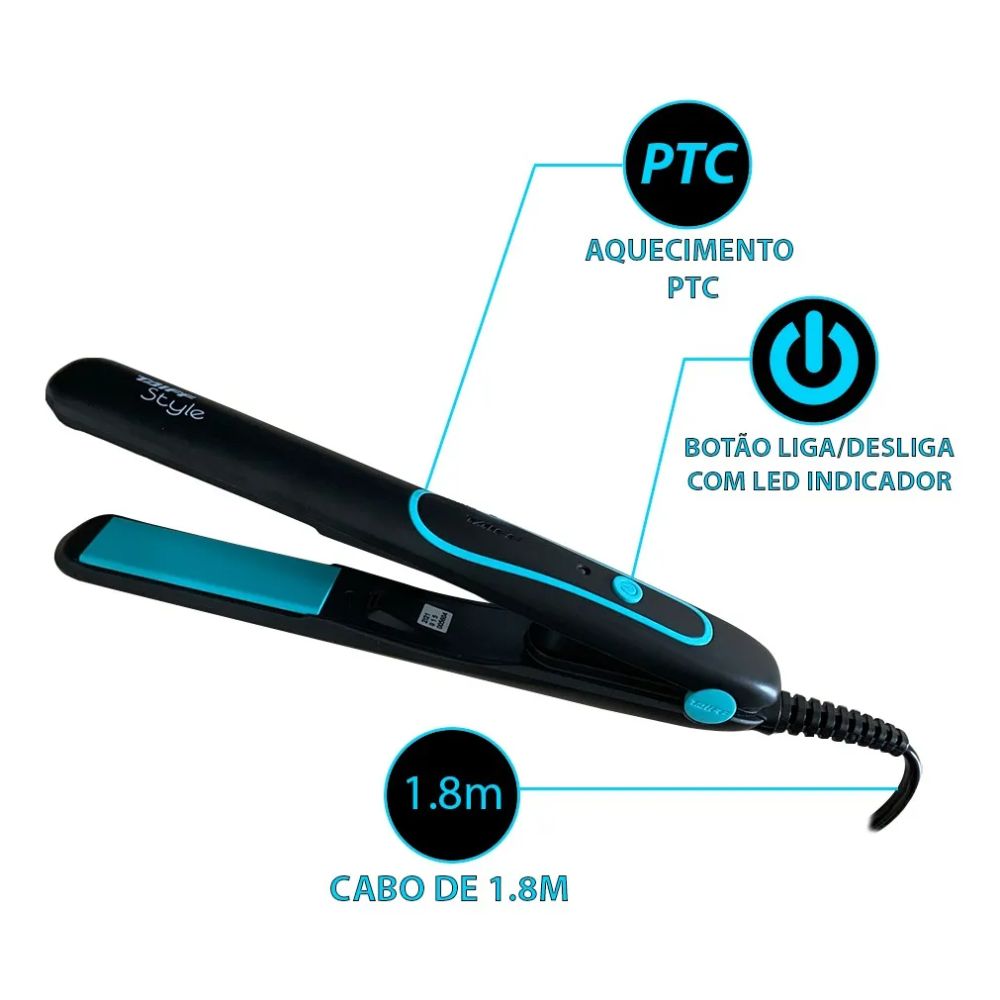 Prancha Taiff Style Preto Bivolt