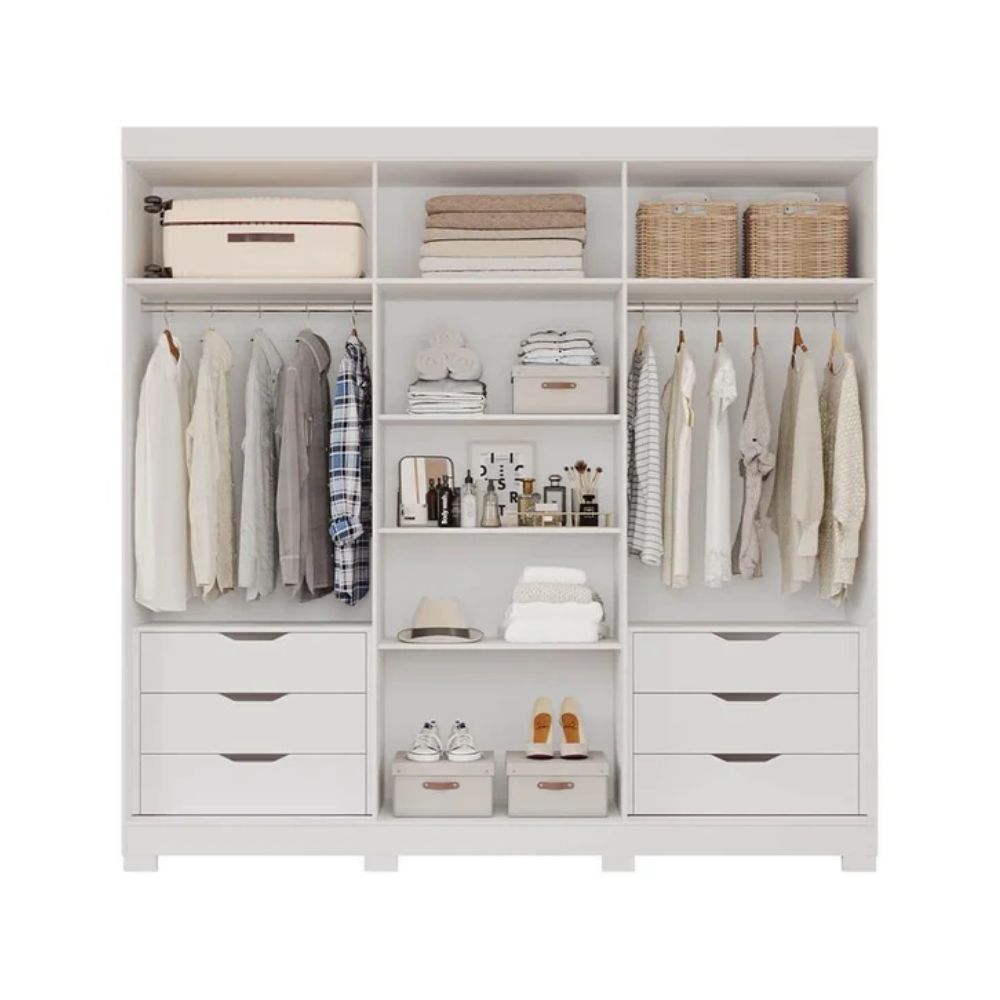 Guarda Roupa Panan Cecilia 6 Portas Branco