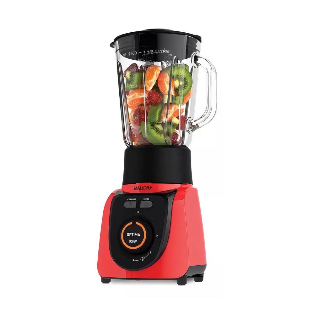 Liquidificador Mallory Optma Glass 820W Vermelho