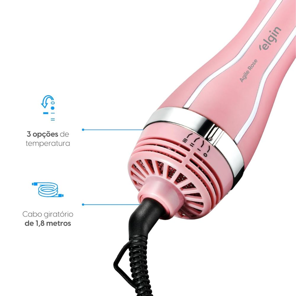 Escova Secadora Elgin ESCB0 Agile Rose Bivolt