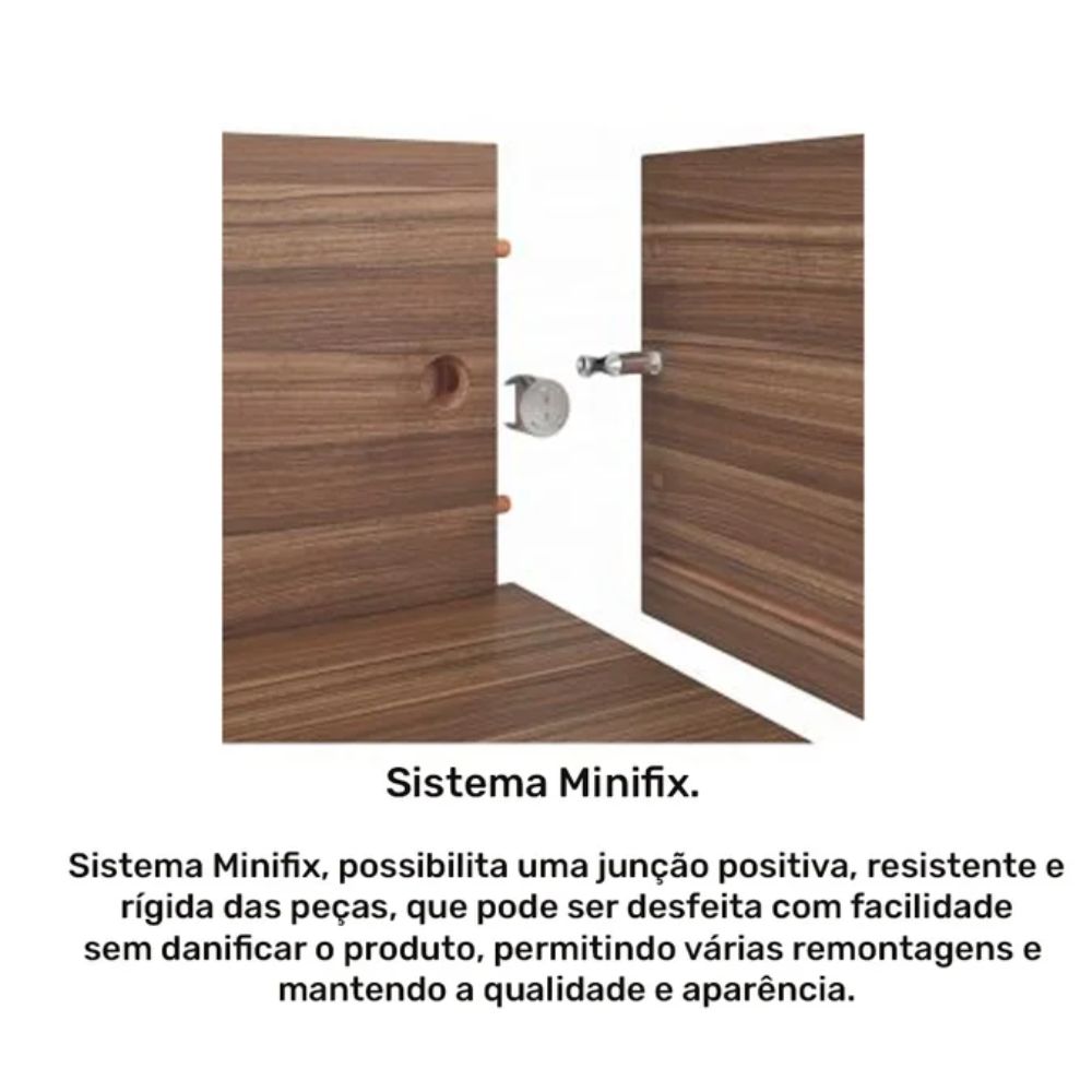 Guarda Roupa Rimo New Guarapari 6 Portas Carvalho