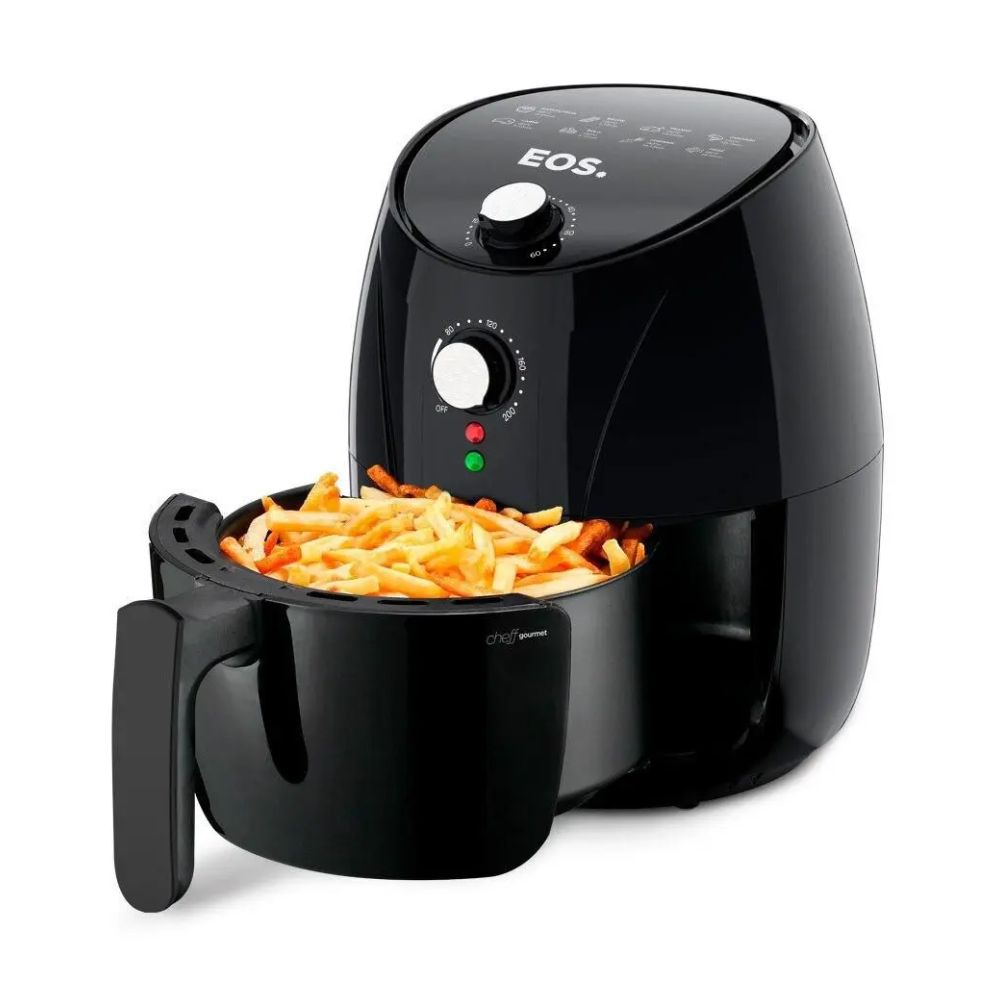 Fritadeira Sem Óleo Air fryer EOS Chef Gourmet 4 Litros Preto EAF40P 220V